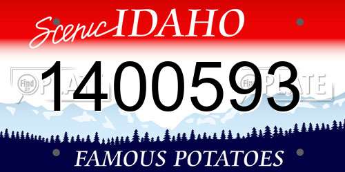 1400593 Idaho License Plate