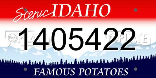 1405422 Idaho License Plate