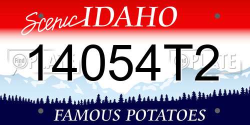 14054T2 Idaho License Plate