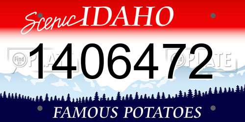 1406472 Idaho License Plate