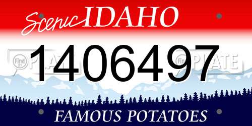 1406497 Idaho License Plate