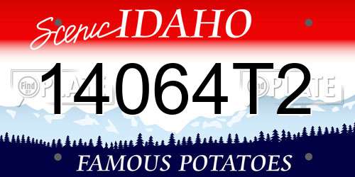 14064T2 Idaho License Plate