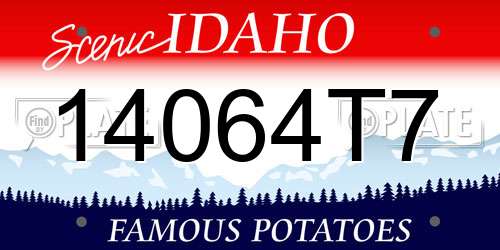 14064T7 Idaho License Plate