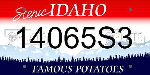 14065S3 Idaho License Plate