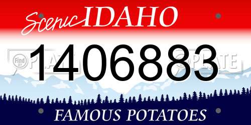 1406883 Idaho License Plate
