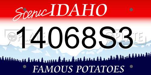 14068S3 Idaho License Plate