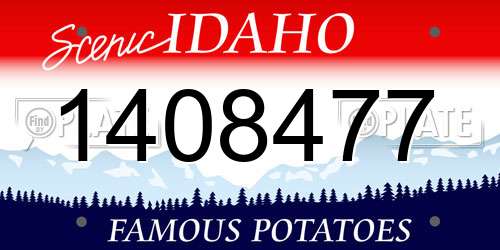 1408477 Idaho License Plate