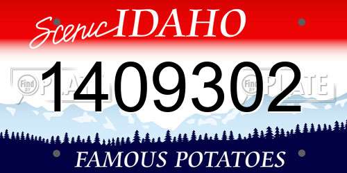 1409302 Idaho License Plate
