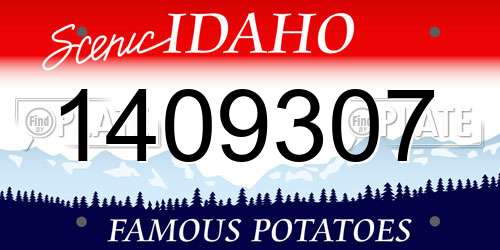 1409307 Idaho License Plate