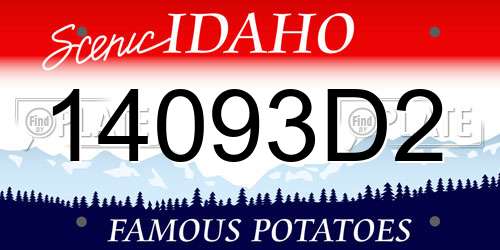 14093D2 Idaho License Plate