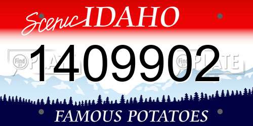 1409902 Idaho License Plate