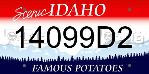 14099D2 Idaho License Plate