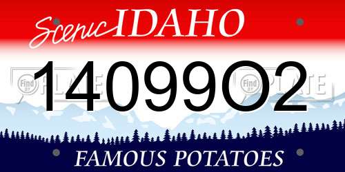 14099O2 Idaho License Plate