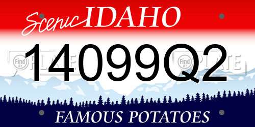 14099Q2 Idaho License Plate