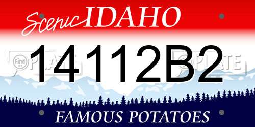 14112B2 Idaho License Plate