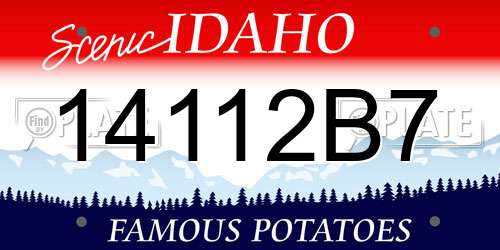 14112B7 Idaho License Plate