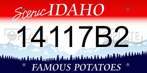 14117B2 Idaho License Plate
