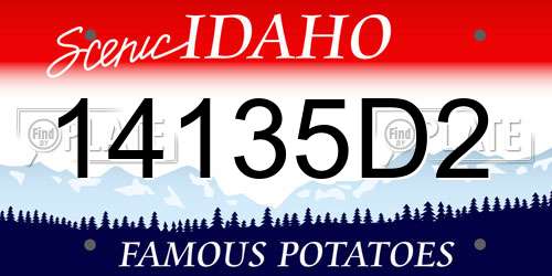 14135D2 Idaho License Plate