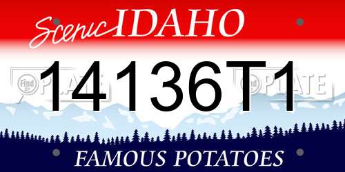14136T1 Idaho License Plate