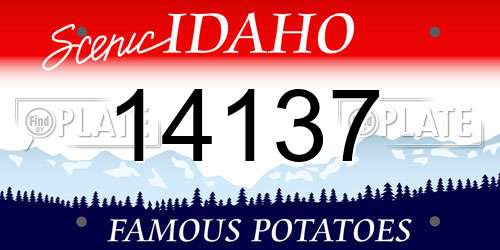 14137 Idaho License Plate