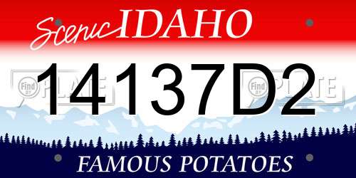 14137D2 Idaho License Plate