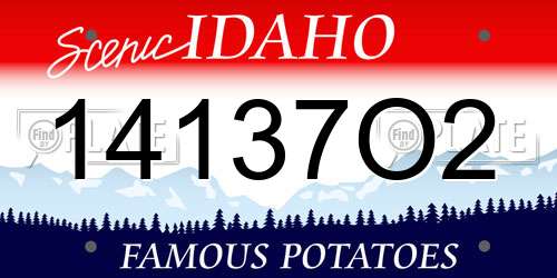 14137O2 Idaho License Plate