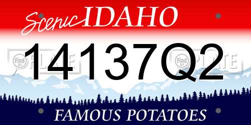 14137Q2 Idaho License Plate
