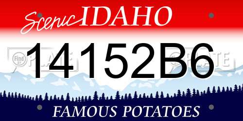 14152B6 Idaho License Plate