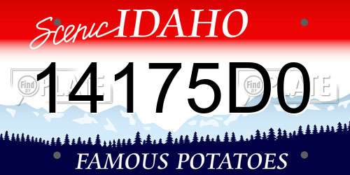 14175D0 Idaho License Plate