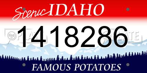 1418286 Idaho License Plate