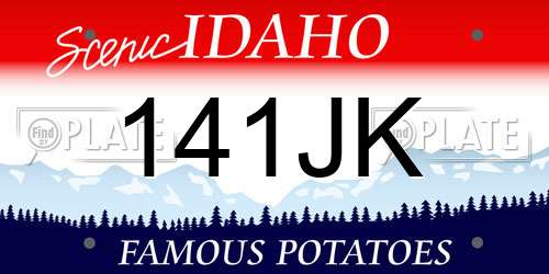 141JK Idaho License Plate