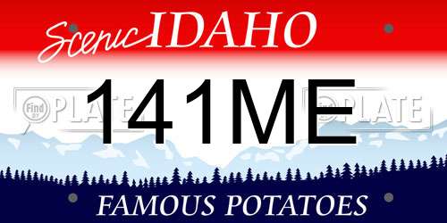 141ME Idaho License Plate