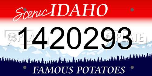 1420293 Idaho License Plate
