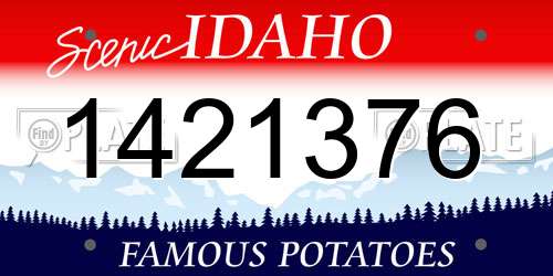 1421376 Idaho License Plate