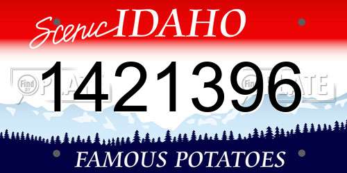 1421396 Idaho License Plate