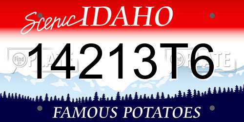 14213T6 Idaho License Plate