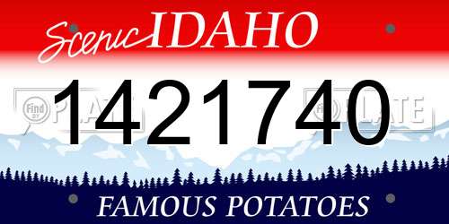 1421740 Idaho License Plate