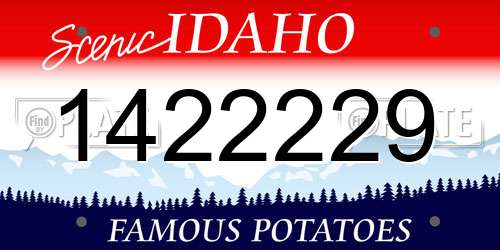 1422229 Idaho License Plate