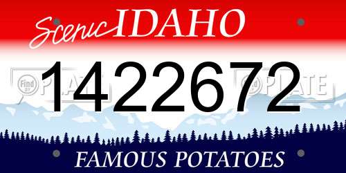1422672 Idaho License Plate