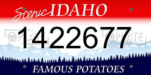 1422677 Idaho License Plate