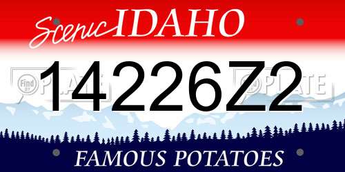 14226Z2 Idaho License Plate