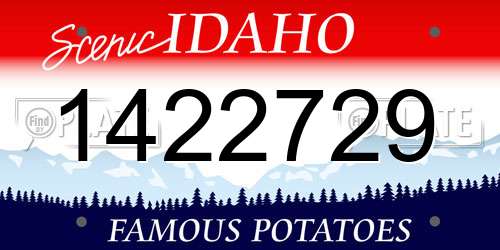 1422729 Idaho License Plate