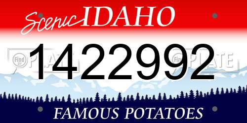 1422992 Idaho License Plate
