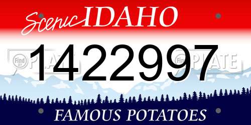 1422997 Idaho License Plate