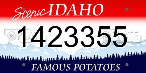 1423355 Idaho License Plate