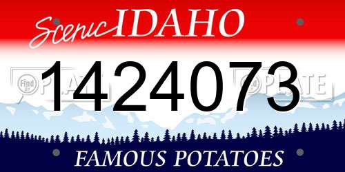 1424073 Idaho License Plate