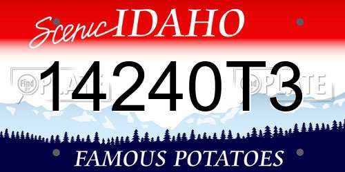 14240T3 Idaho License Plate