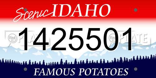 1425501 Idaho License Plate