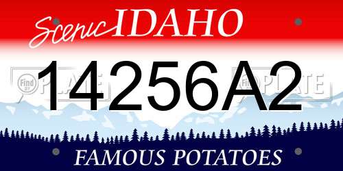 14256A2 Idaho License Plate