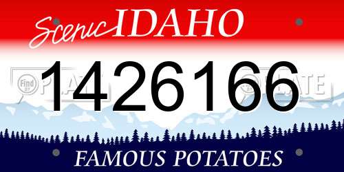 1426166 Idaho License Plate
